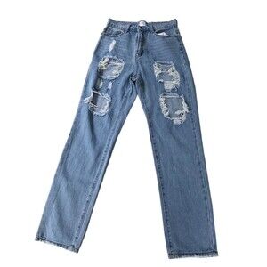 Distressed Blue Women's Jeans